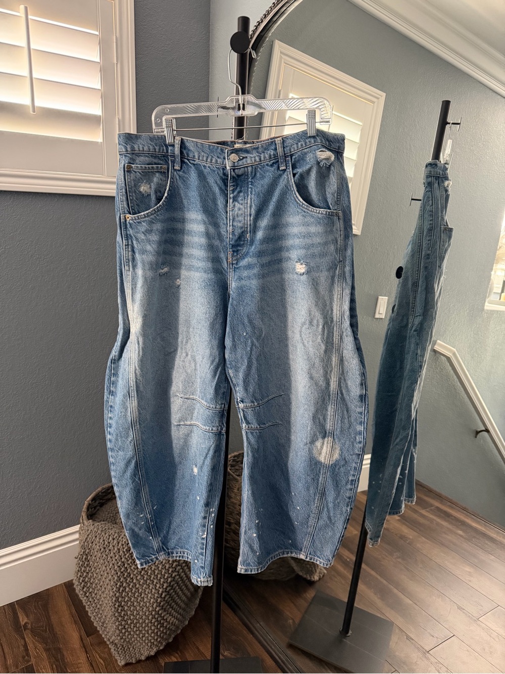Free People Good Luck Mid-Rise Barrel Jeans in 100 Years